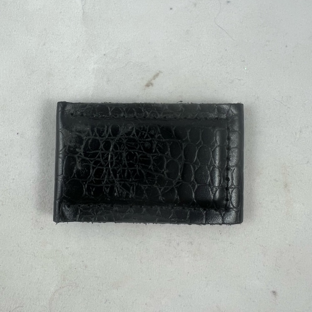 black leather money clip